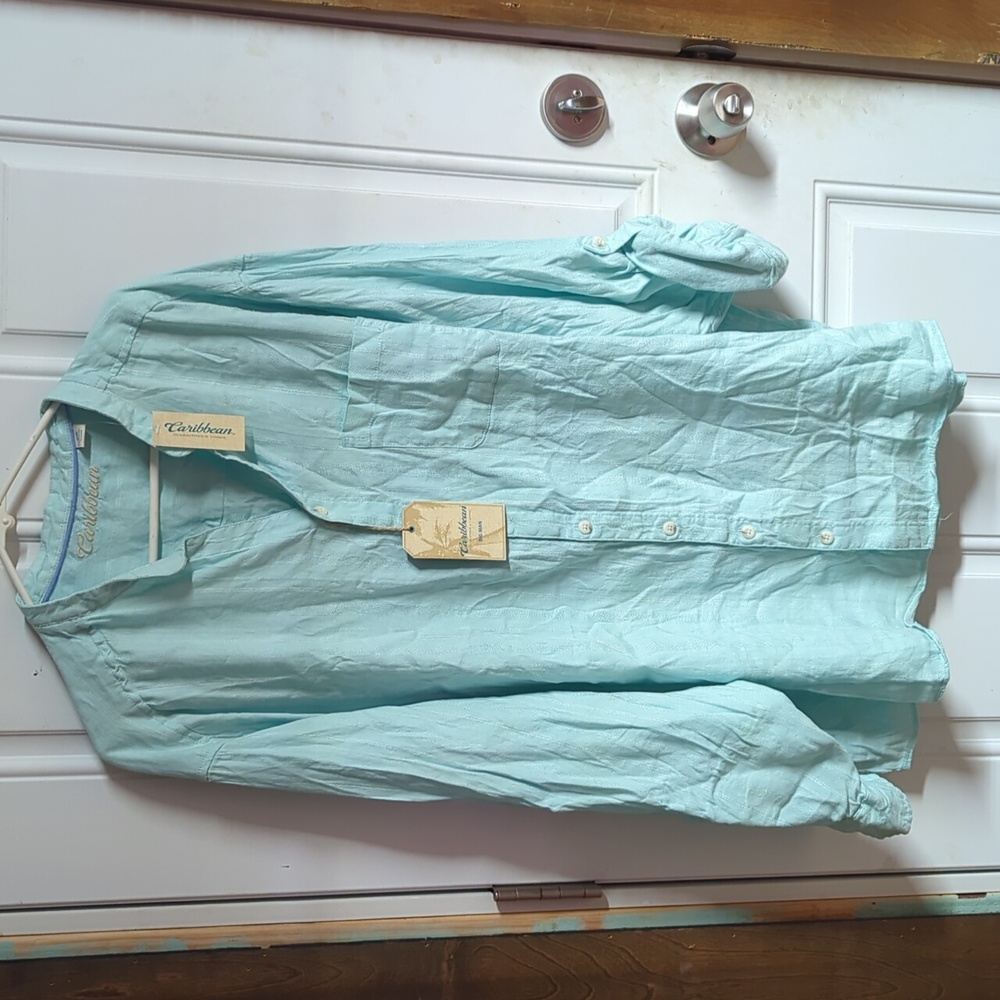 Caribbean Big Man shirt nwt plus size